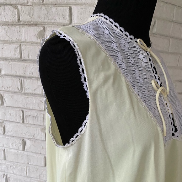Vintage 60s 70s Bows Lace Nightie Negligée Lingerie - Picture 8 of 13